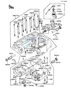 KZ 1100 B [GPZ) (B1-B2) [GPZ) drawing CRANKCASE