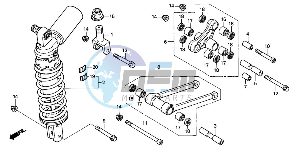 REAR CUSHION (VTR1000SPY/ 1)