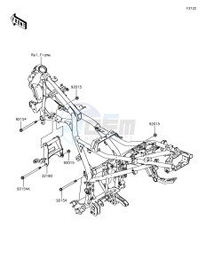 VERSYS-X 300 ABS KLE300CHF XX (EU ME A(FRICA) drawing Engine Mount