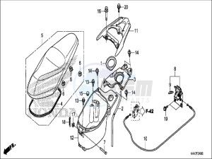 NSC110MPDH UK - (E) drawing SEAT/LUGGAGE BOX