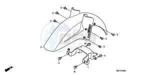 XL1000VA9 France - (F / ABS CMF) drawing FRONT FENDER