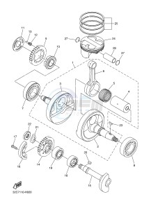 WR250R (32DN) drawing CRANKSHAFT & PISTON