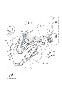 MW125A TRICITY 125 (2CMP 2CMR) drawing HEADLIGHT