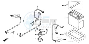 TRX420FM FOURTRAX drawing BATTERY