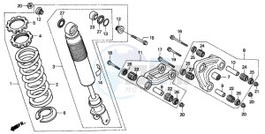 XR200R drawing REAR CUSHION