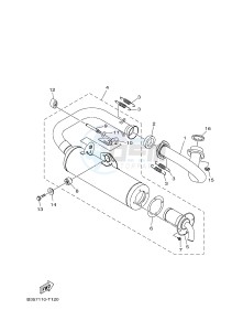 YXE700 YXE70WPAJ WOLVERINE R (B3D5) drawing EXHAUST