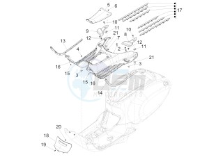 PRIMAVERA 50 4T-3V NOABS E4 (APAC) drawing Central cover - Footrests