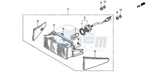 CB250 drawing TAILLIGHT