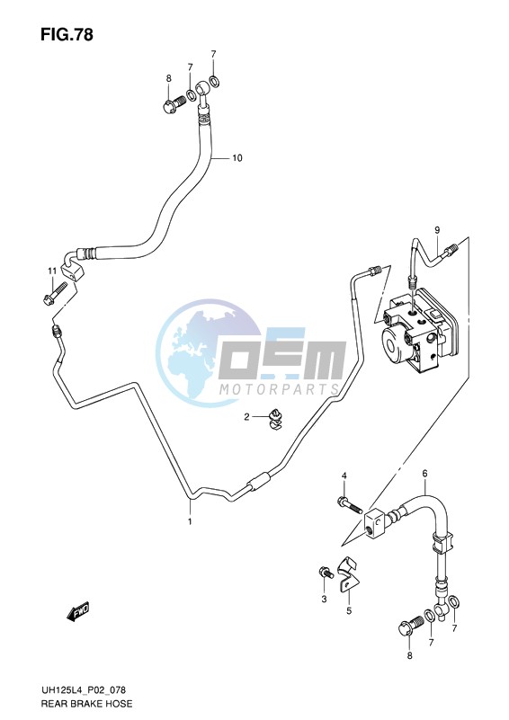 REAR BRAKE HOSE