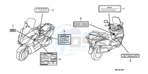 FJS400D9 F / CMF 2F drawing CAUTION LABEL (FJS400D9/F JS400A)