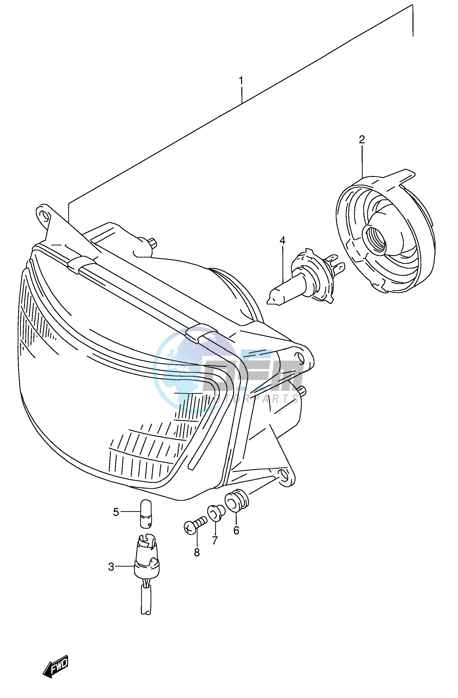 HEADLAMP (MODEL T V)