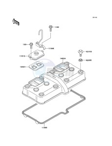 ZZR600 ZX600E6F GB XX (EU ME A(FRICA) drawing Cylinder Head Cover