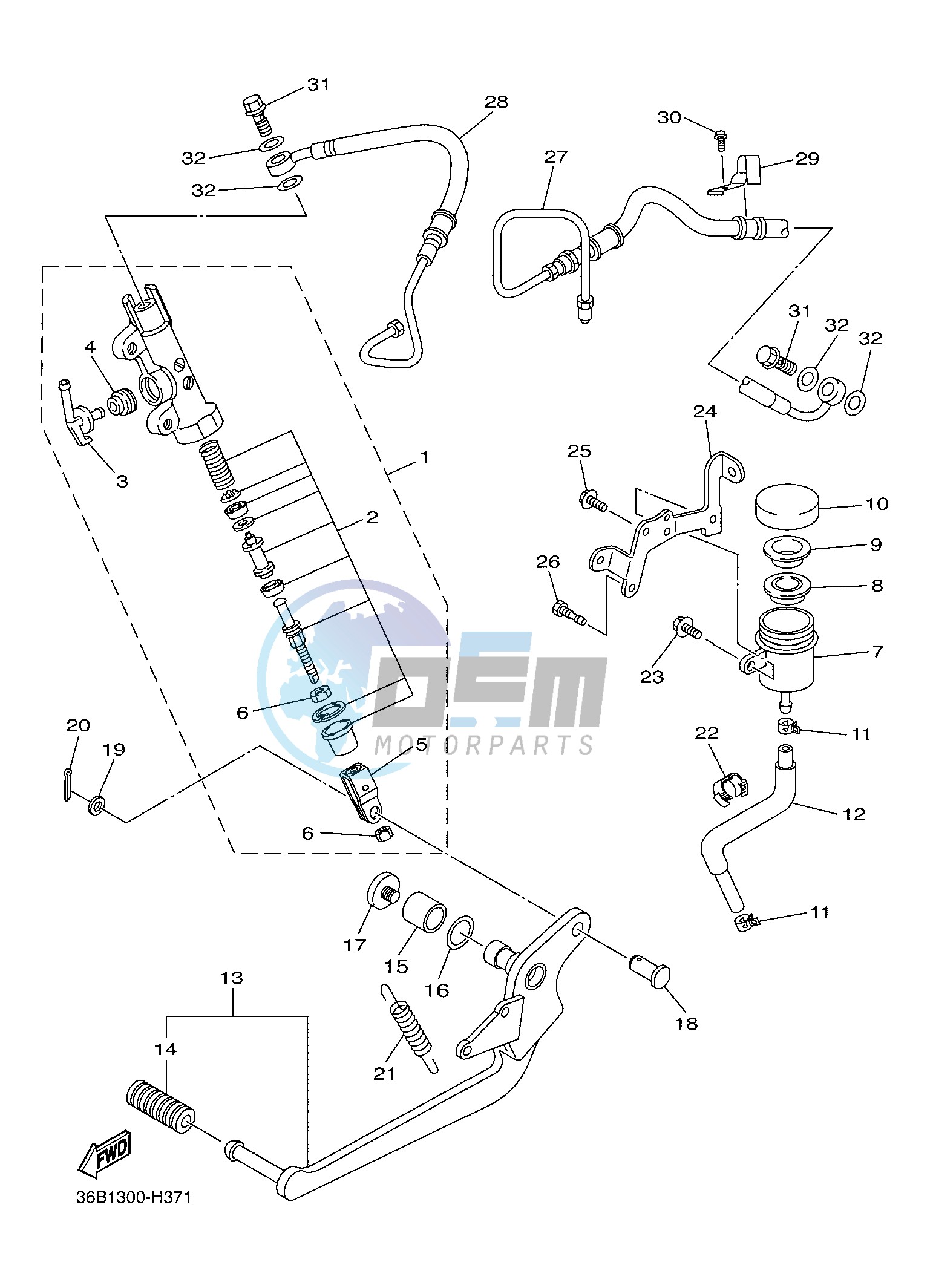 REAR MASTER CYLINDER