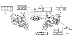 CB600F3A Australia - (U / ST) drawing CAUTION LABEL