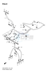 GSX1250FA (E21) drawing FRONT BRAKE HOSE