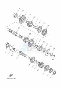 MT-125 MTN125-A (B6G2) drawing TRANSMISSION