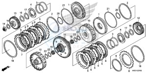 TRX420FA1H TRX420 ED drawing CLUTCH (TRX420FA1/FA2)