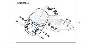 GL1500CD drawing WINDSHIELD KIT