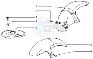 Runner 50 Poggiali drawing Front and rear mudguard