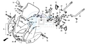 CB600F2 CB600S drawing COWL