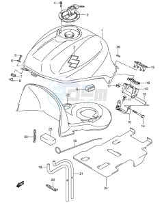 SV650 (E2) drawing FUEL TANK (MODEL K5 K6)