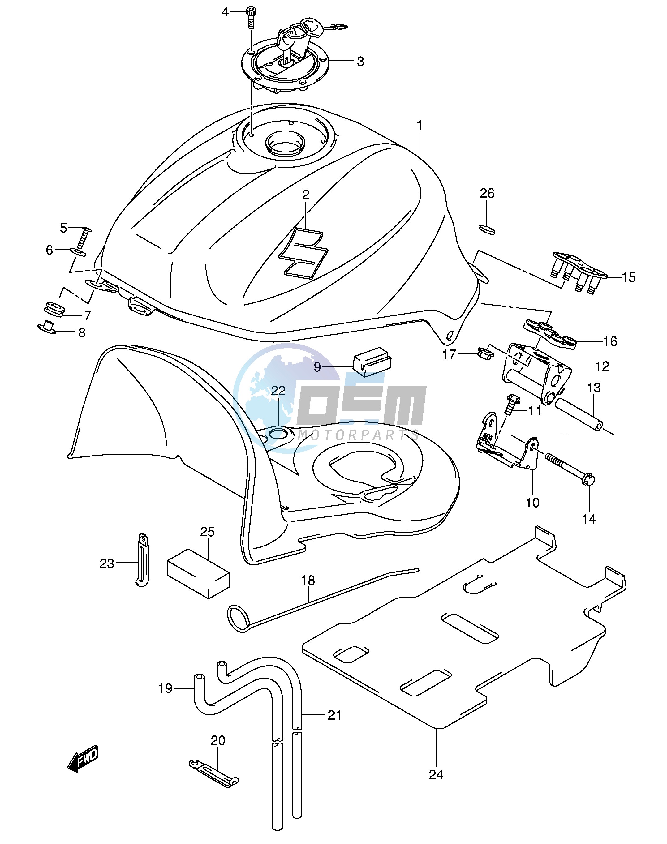 FUEL TANK (MODEL K5 K6)