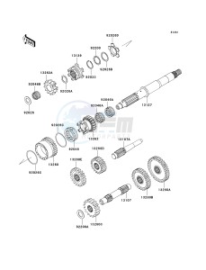 KVF 360 A [PRAIRIE 360 4X4] (A6F-A9F) A6F drawing TRANSMISSION