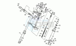 Nevada 750 drawing Front fork