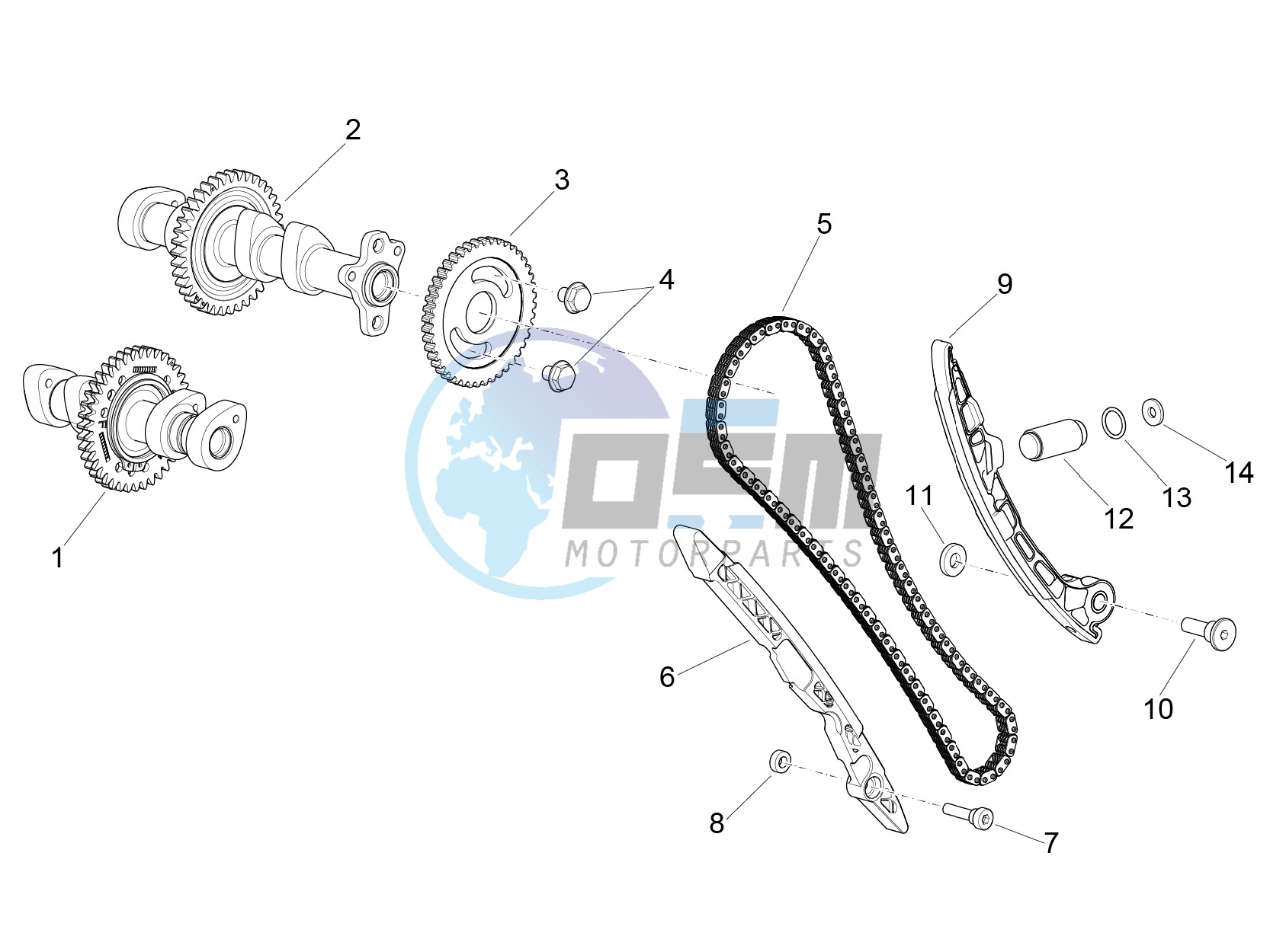 Front cylinder timing system