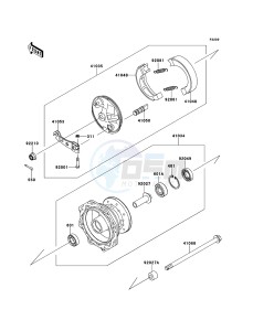 KLX110 KLX110CEF EU drawing Front Hub