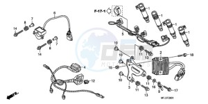 CBR600RR9 France - (F / CMF SPC) drawing SUB HARNESS