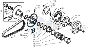 X9 250 drawing Driven pulley