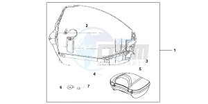 FJS600AB SilverWing ED drawing TOP BOX 40L SWORD SILVER NH A95M