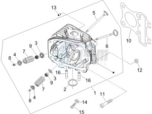 Liberty 50 4T PTT 2007-2012 (D) is drawing Head unit - Valve