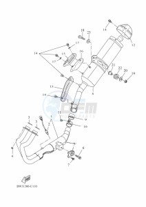 XTZ690D-B TENERE 700 (BW35) drawing EXHAUST