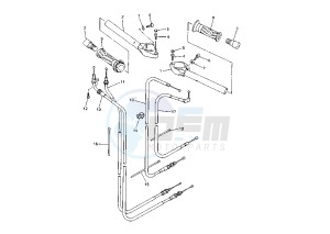 YZF R6 600 drawing STEERING HANDLE -CABLE