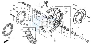 CRF450X drawing REAR WHEEL