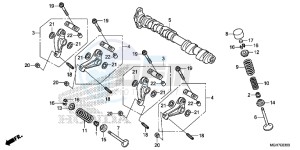 VFR1200XDF CrossTourer - VFR1200X Dual Clutch 2ED - (2ED) drawing CAMSHAFT/ VALVE (FRONT)