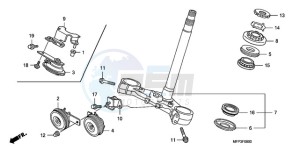 CB1300SA9 Europe Direct - (ED / ABS BCT MME TWO) drawing STEERING STEM