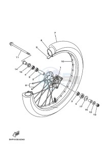 TT-R125LWE (2PTJ) drawing FRONT WHEEL