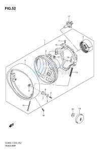 VL800 (E2) VOLUSIA drawing HEADLAMP ASSY (VL800TL1 E24)