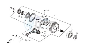 GTS 125I L6 drawing CRANKSHAFT  / PISTON / PISTON RING