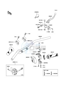 KLX110 KLX110CDF EU drawing Handlebar