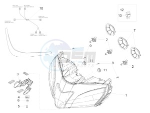 RSV4 1100 RACING FACTORY E4 ABS (NAFTA) drawing Front lights