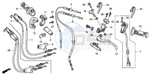 CRF150RB CRF150RB drawing HANDLE LEVER/SWITCH/CABLE