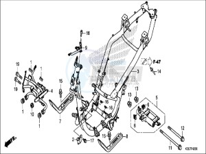 WW125EX2H WW125 E drawing FRAME BODY