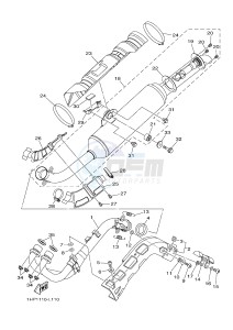 YFM550FWAD YFM5FGPD GRIZZLY 550 EPS (1HSE 1HSF) drawing EXHAUST