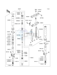 KX 125 M (M3) M3 drawing FRONT FORK