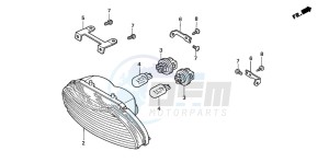 CBR600FR drawing TAILLIGHT (CBR600F/F44)