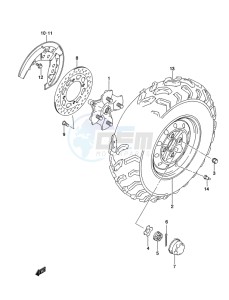 LT-A500X(Z) drawing FRONT WHEEL